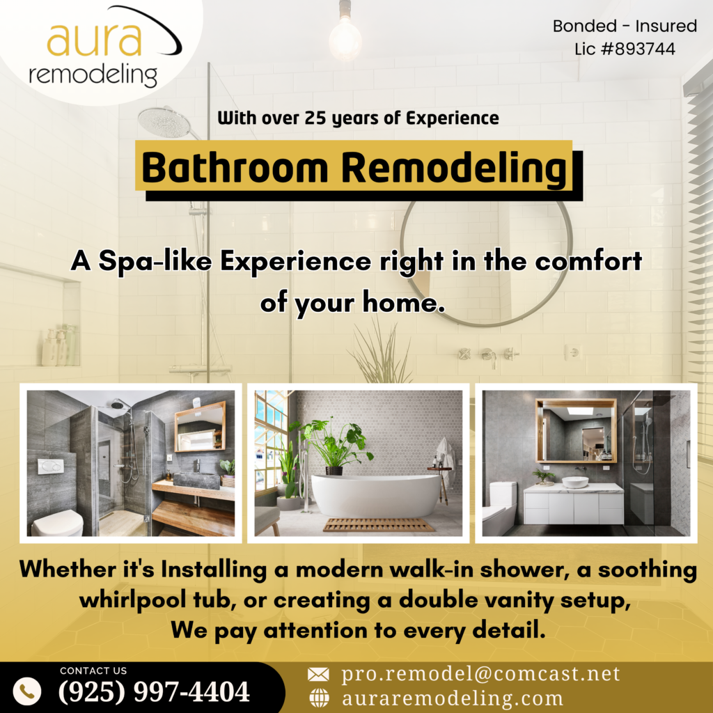 Transform Your Bathroom into a Spa-Like Retreat: Aura Remodeling’s Expertise at Your Service